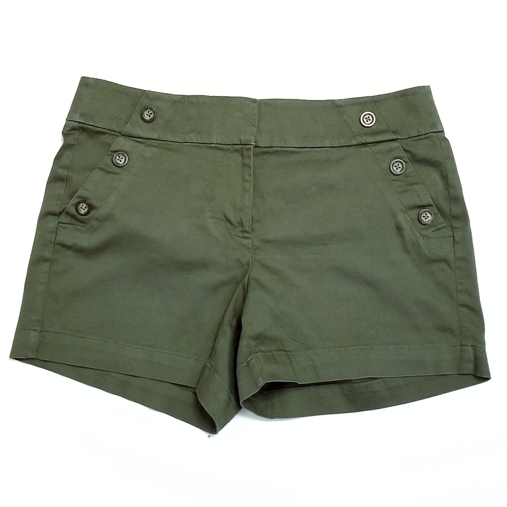 EUC White House Black Market Olive Green Shorts
